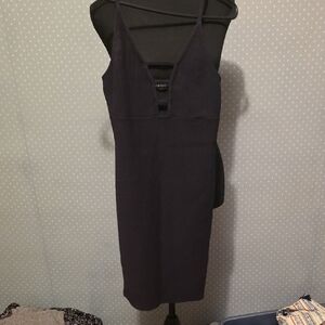 Topshop Navy Midi Dress